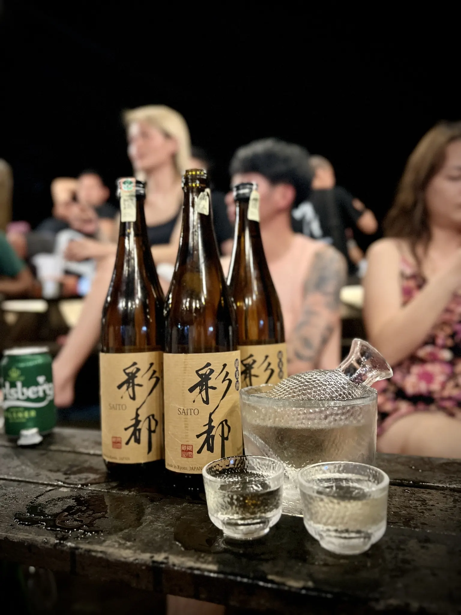 Cherished Moments on Tioman Island Enjoying Sake with Friends